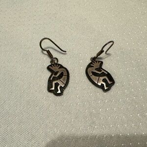 Native American Kokpelli sterling Silver Earrings